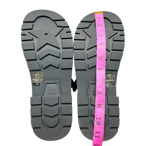 CHRISTIAN DIOR Diorquake Studded Clog EU 41 US 11 Black Buckle Lug Sole Mules - Picture 13 of 15